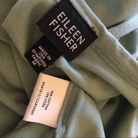 Eileen Fisher Mint Green Cotton Blend Basic Sleeveless Tank Casual Layer Top M - Picture 7 of 7